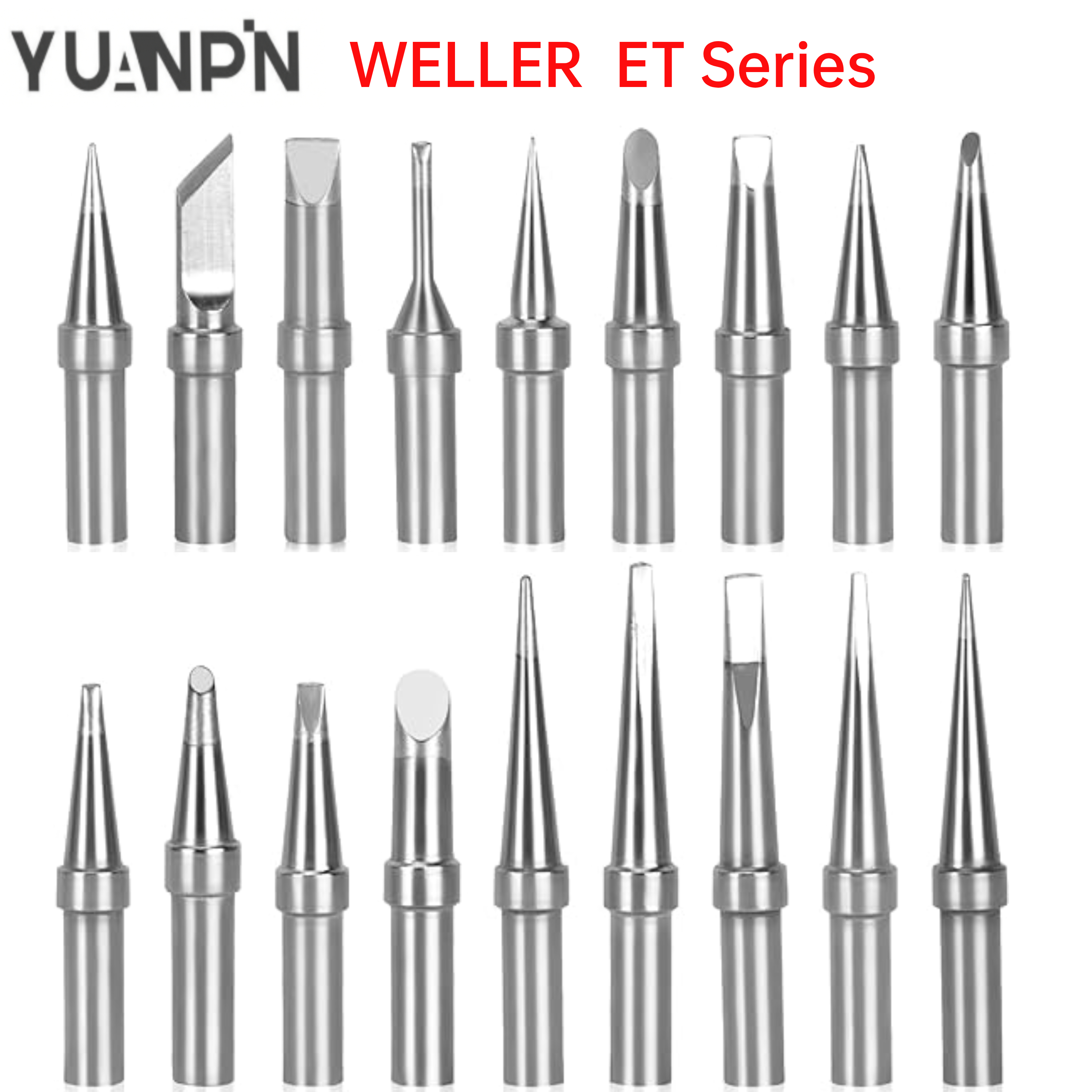 Puntas de pistola para soldar Weller ET, punta de soldadura de repuesto ETP ETS ETR ETKN para herramienta de reparación Weller WESD51 WES51 WE1010 PES51
