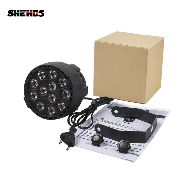 SHEHDS LED Par 12x3W RGBW Stage Light พร้อม DMX512 สําหรับดิสโก้ DJ โปรเจคเตอร์เครื่อง Party ตกแต่ง
