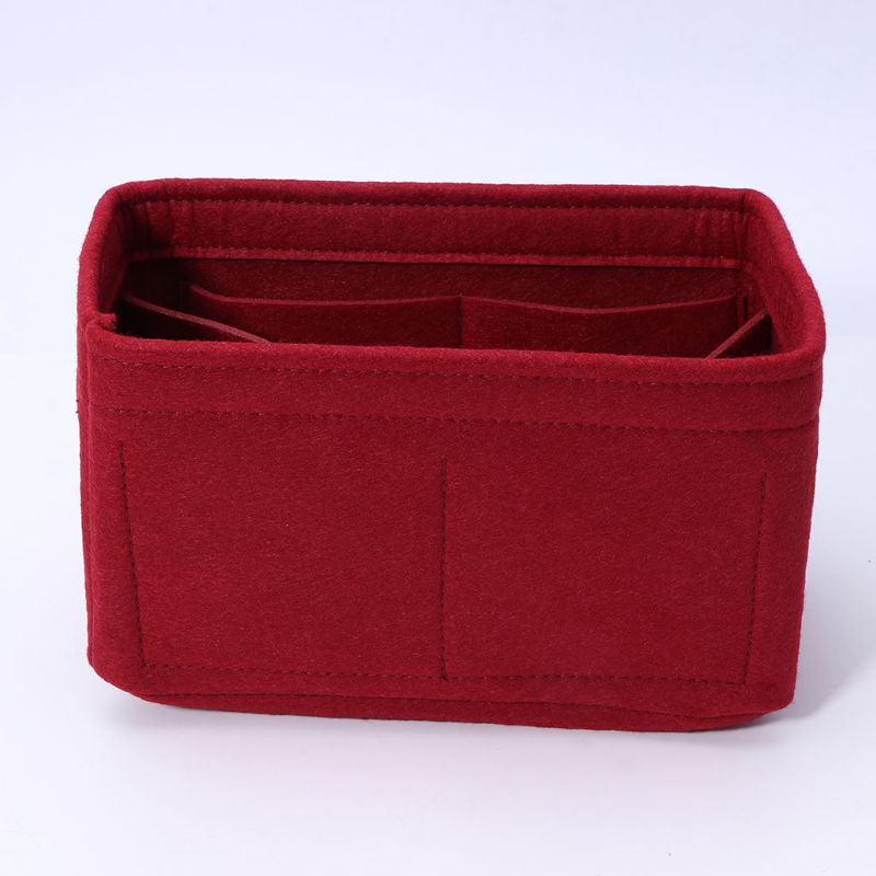 Bolsa de fieltro para mujer, organizador de bolso de maquillaje, bolsa interior de viaje, bolsa de cosméticos extraíble portátil, caja de almacenamiento, bolsa de mano