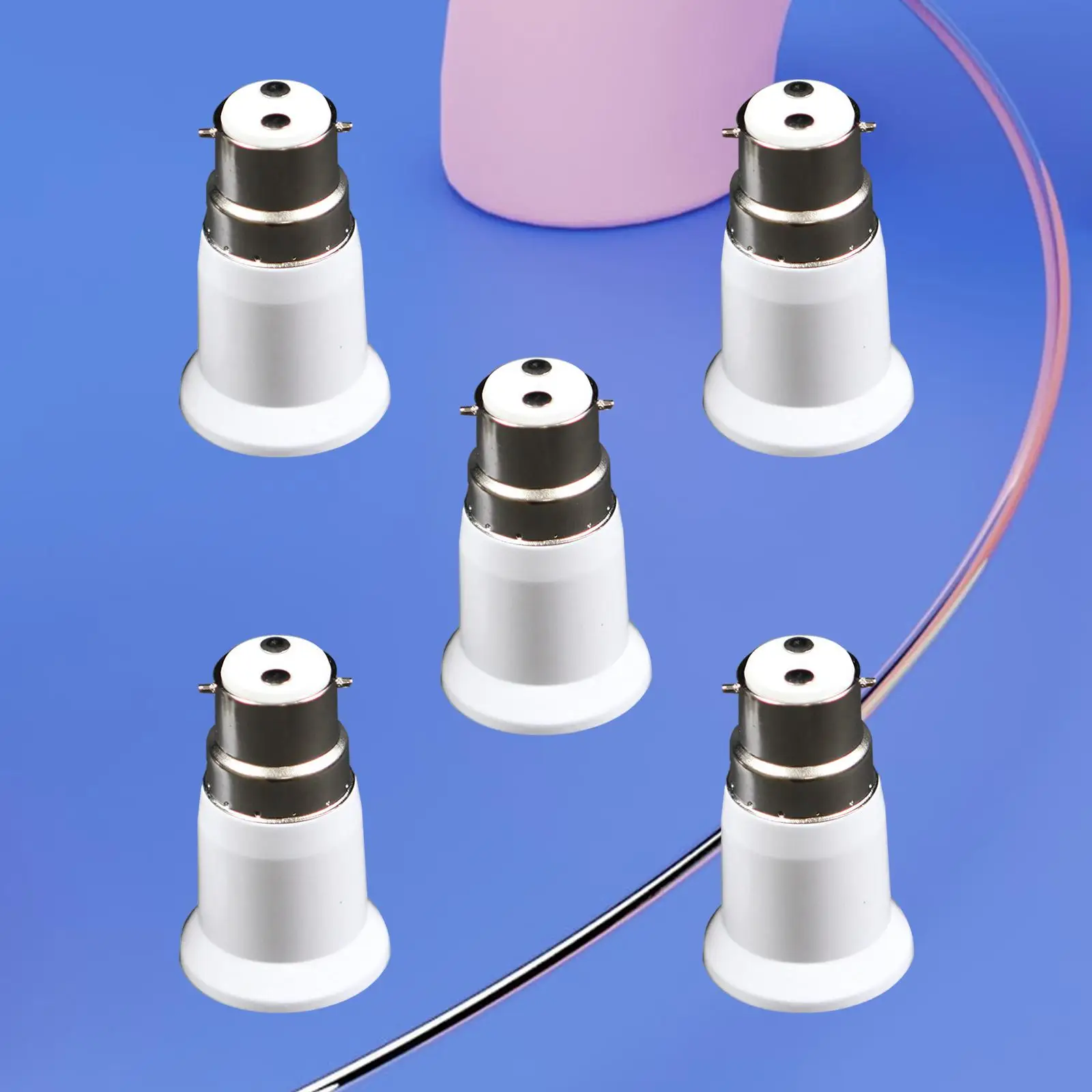5 pezzi B22 a E27 adattatore per presa luminosa accessori per l'illuminazione supporto per adattatore convertitore presa Base lampada baionetta a vite