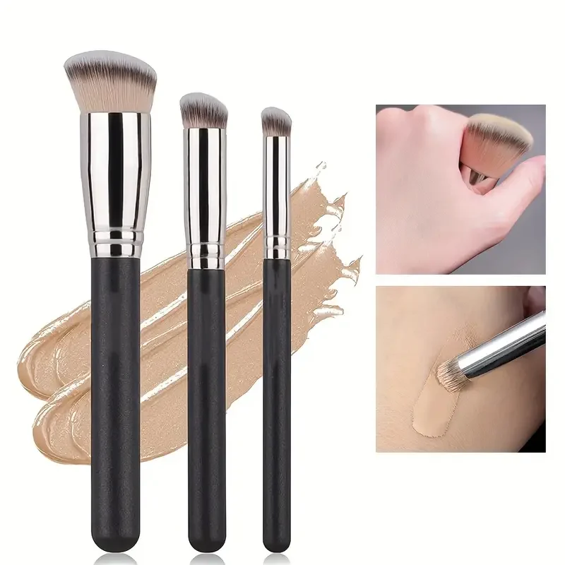 Brocha correctora de base, brocha para colorete para contorno de nariz, brocha de maquillaje densa perfecta para los ojos, regalos ideales y viajes convenientes