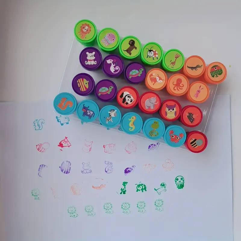 26-teilige schöne Tierstempel – ideal für Bildungsgeräte, Feiern und handgefertigte Projekte – aus Kunststoff