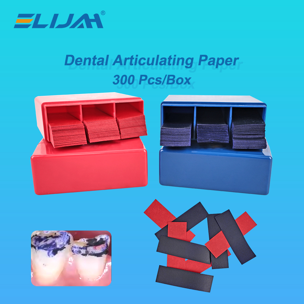 Papel articulado dental dentista azul vermelho dupla face tiras de mordida denspay oral dentista clareamento dos dentes ferramentas de materiais dentários
