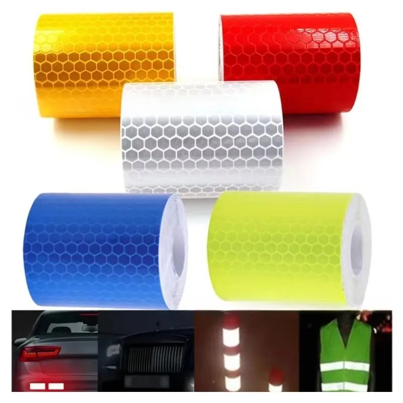 Cinta reflectante para coche, pegatina de advertencia de seguridad para coche, cinta protectora reflectora, película de tira para camiones, pegatinas para motocicletas y automóviles