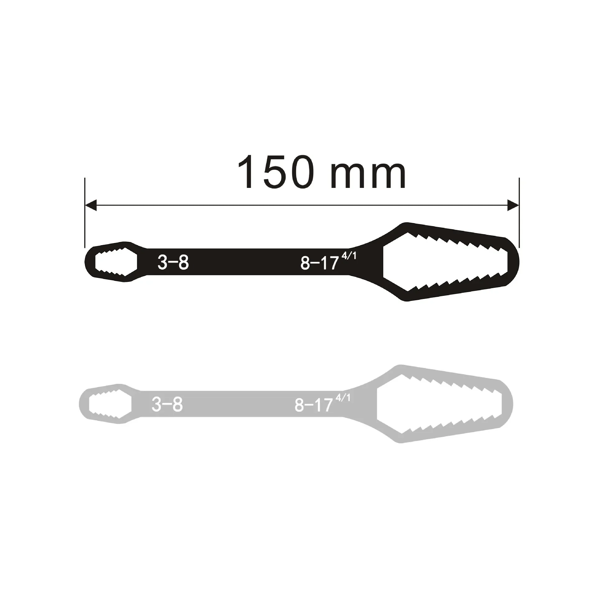 3-17 มม.Universal Torx ประแจ Self-กระชับปรับแว่นตาประแจ BOARD Double-HEAD Torx Spanner เครื่องมือสําหรับโรงงาน