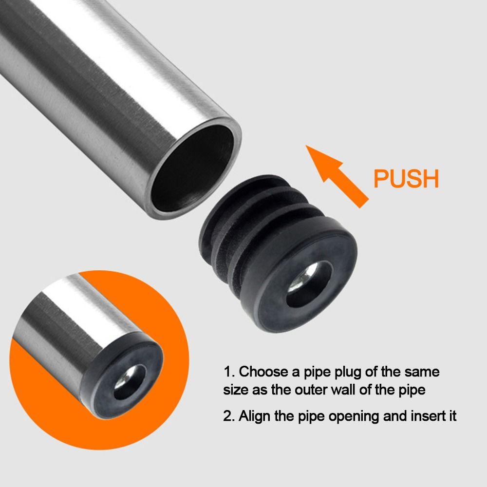 Bouchon de tuyau rond en plastique noir, bouchon de trou d'écrou, pieds de décrochage de meubles, bouchon d'extrémité d'obturation