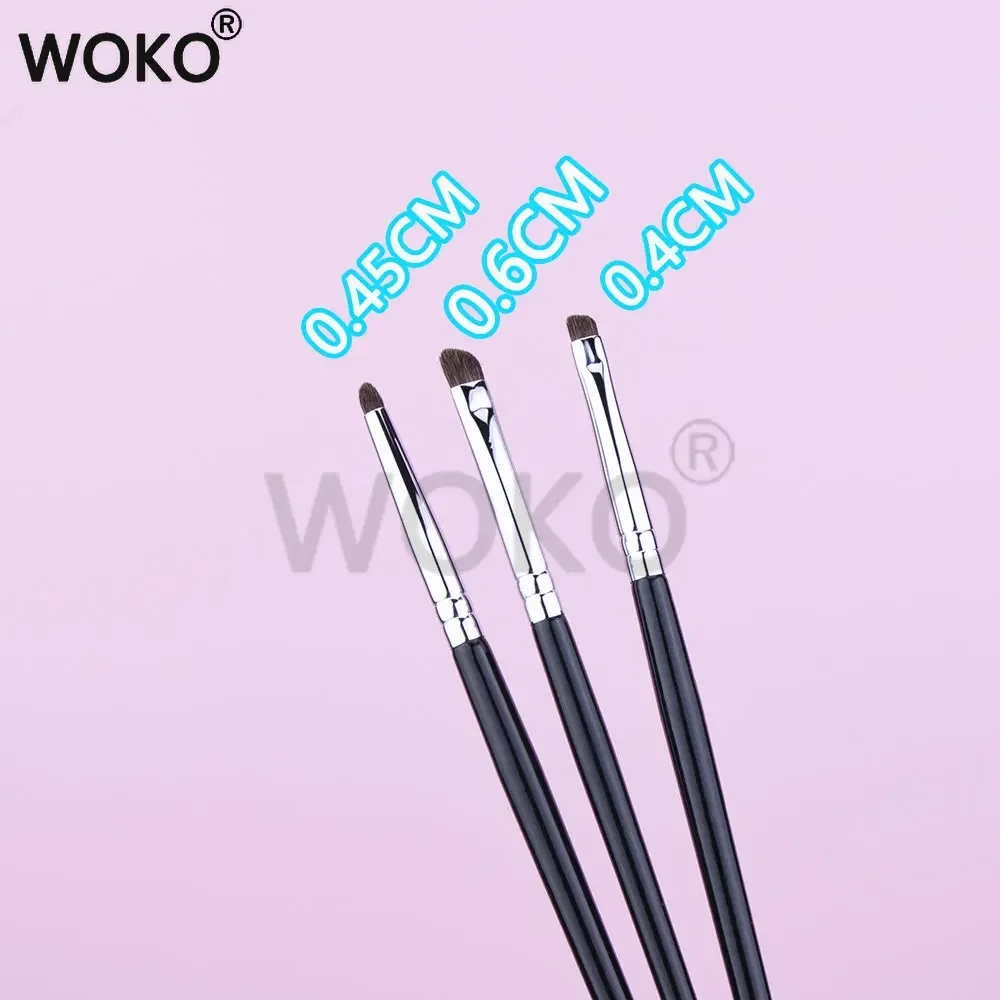 Pequeños pinceles de maquillaje Smoky Liner, delineador de ojos, brocha para difuminar, brocha de maquillaje para difuminar, pelo de caballo, sombra de ojos, brocha para difuminar