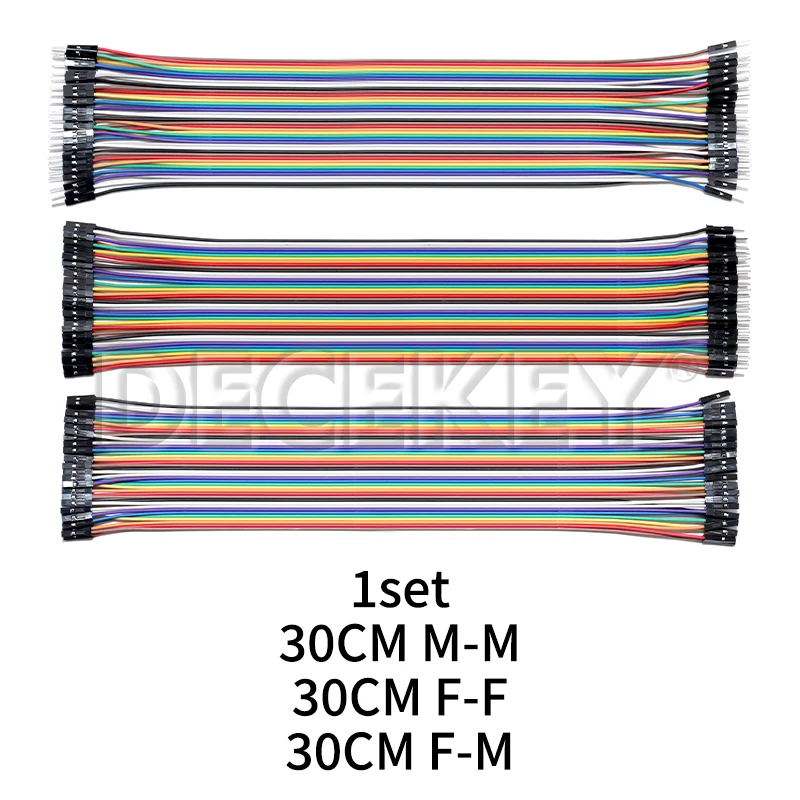 Línea Dupont 10cm/20CM/30CM macho a macho + hembra a macho + Cable de puente hembra a hembra Cable Dupont para arduino KIT de bricolaje