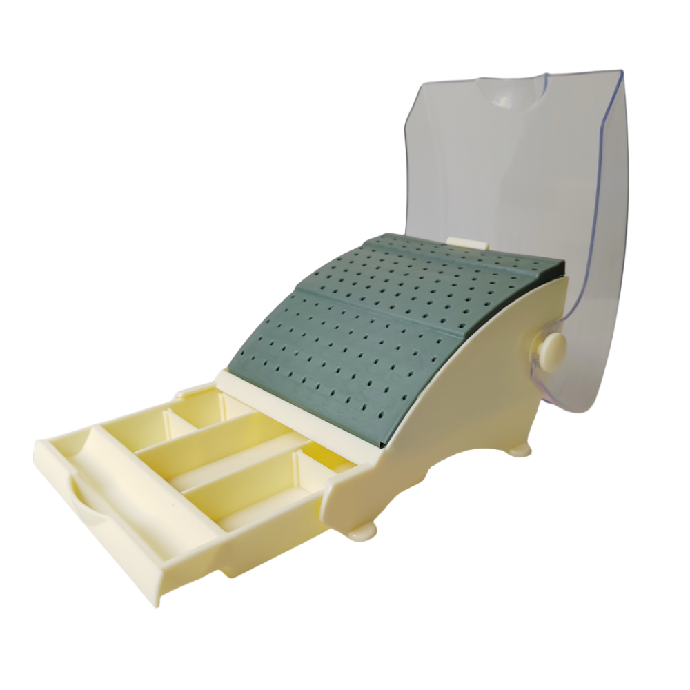 Caixa de brocas dentárias com gaveta 142 buracos odontologia bur bloco titular esterilizador caso caixa desinfecção titular para handpiece dental