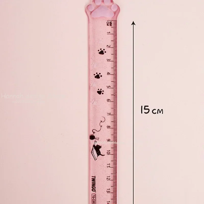 かわいい猫の爪定規多機能 DIY 描画ツール学生定規二重義務学校事務用品アブラソコムツ