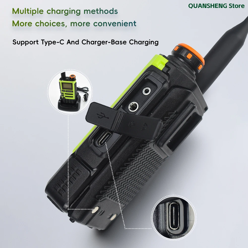 Quansheng UV K5 9 Walkie Talkie Two Way Radio Long Range Transceiver Wireless Set Ham Amateur Receiver with AM FM Communication