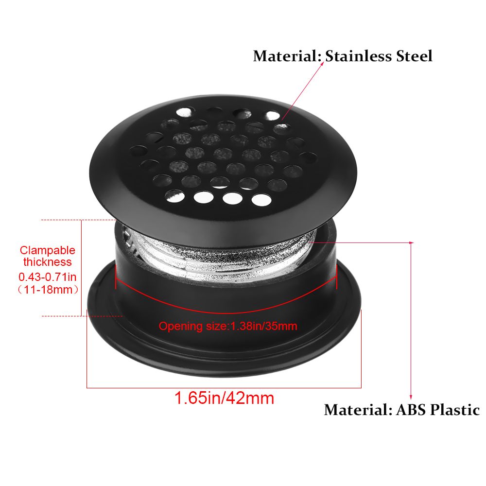 Сетчатый двухсторонний чехол для вентиляционного отверстия шкафа, 5 шт.