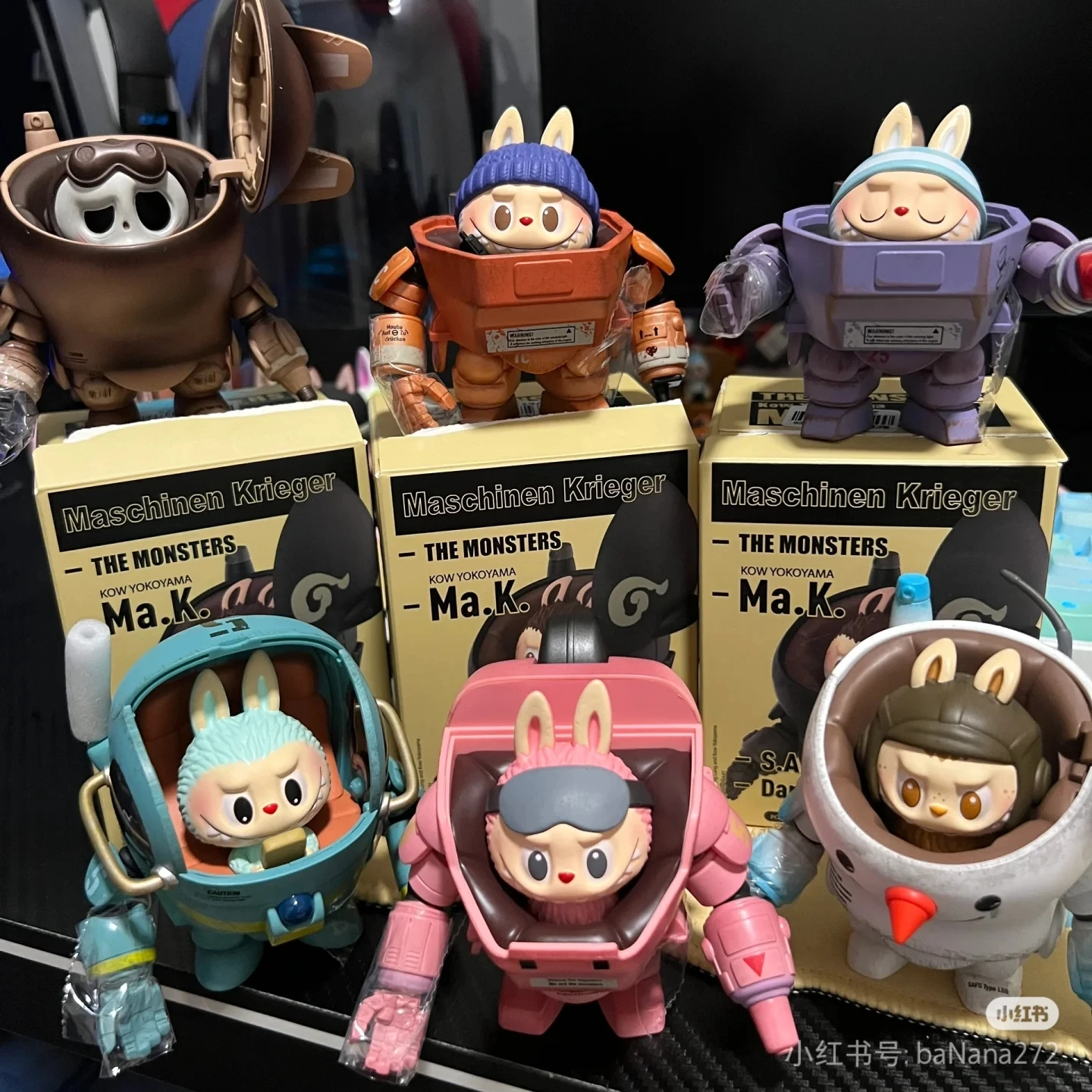 Caja ciega de productos originales The Monsters X Yokoyama Hiroshi Ma.K. Serie de muñecos de vinilo Labubu Mech, caja misteriosa, regalo coleccionable
