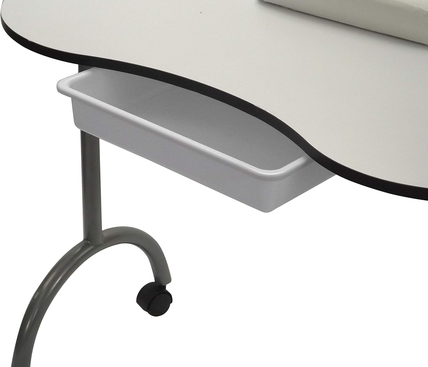 White Portable Foldable Mobile Manicure Nail Art Beauty Salon Table Desk With Pull Out Drawer + Wrist Rest + Carry Bag