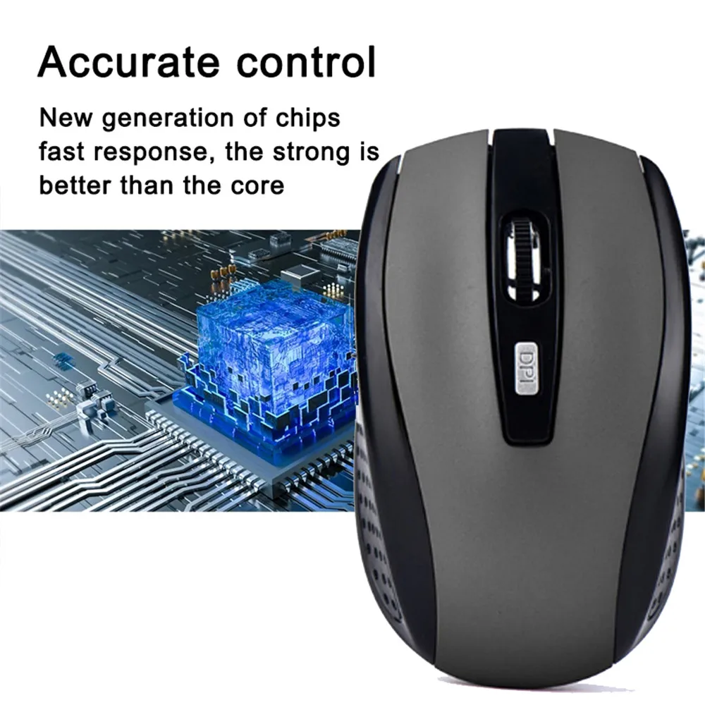 Wireless Mouse Ergonomics Mouse 2.4G Portable Mobile Optical Office Mouse Adjustable DPI Levels for Notebook PC Laptop MacBook