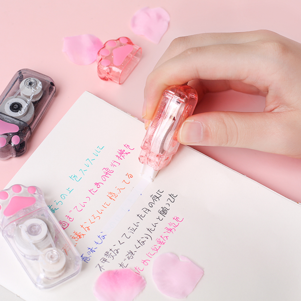 นายกระดาษ 3 สไตล์น่ารัก Cat Claw Correction เทปขนาดใหญ่ความจุน่ารักโรงเรียนเครื่องเขียน Kawaii อุปกรณ์เสริม