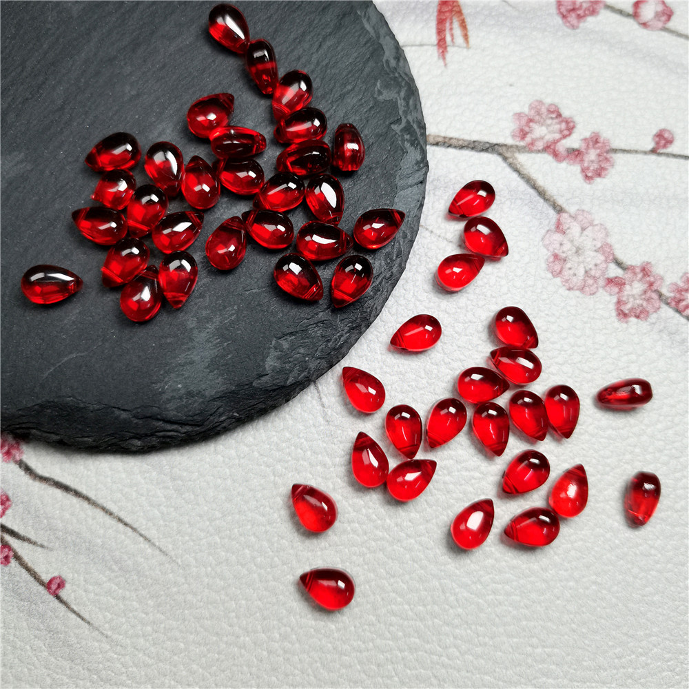 30Pcs Gradient Color 6x9mm  Water Drop Shape Beads Czech Glass Beads For Jewelry Making DIY Handmade Hairpin Craft Accessories