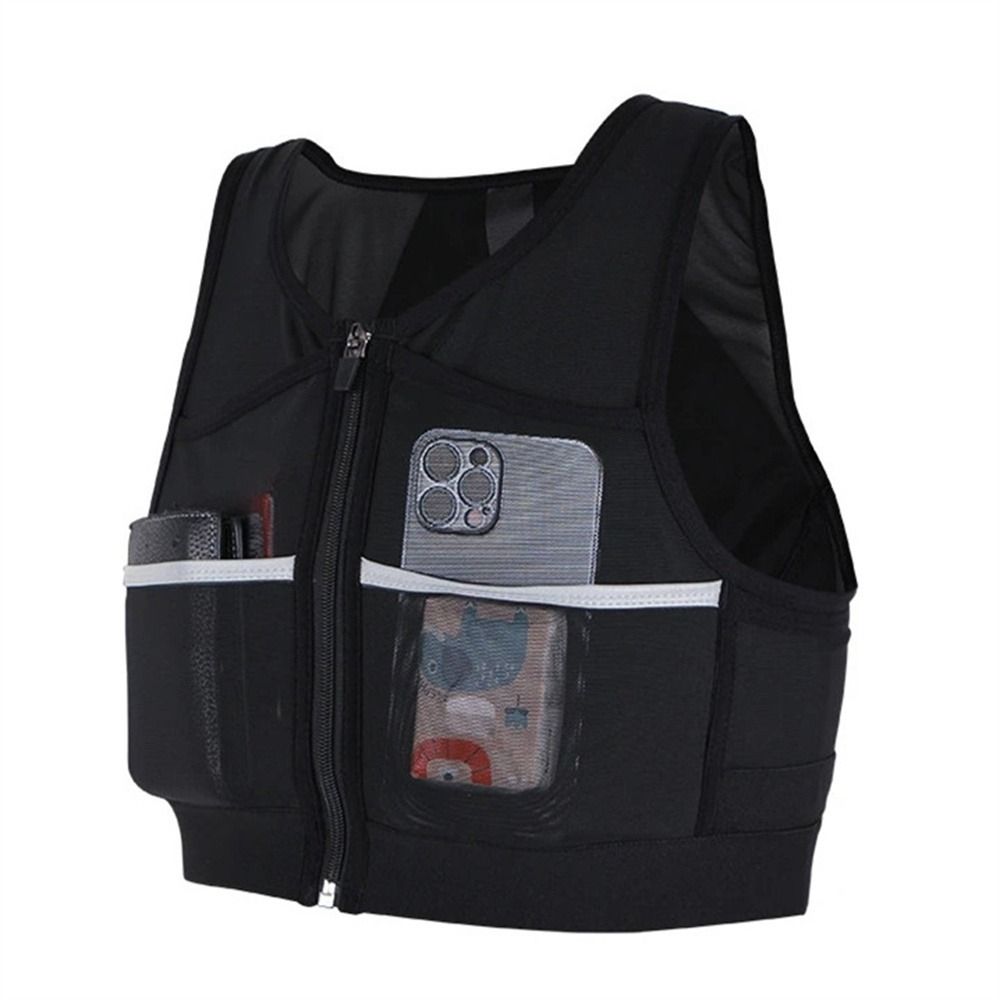 Saco de armazenamento reflexivo para homens e mulheres, Peito, jaqueta de corrida, Marathon Vest Bags, mochila de corrida, grande capacidade