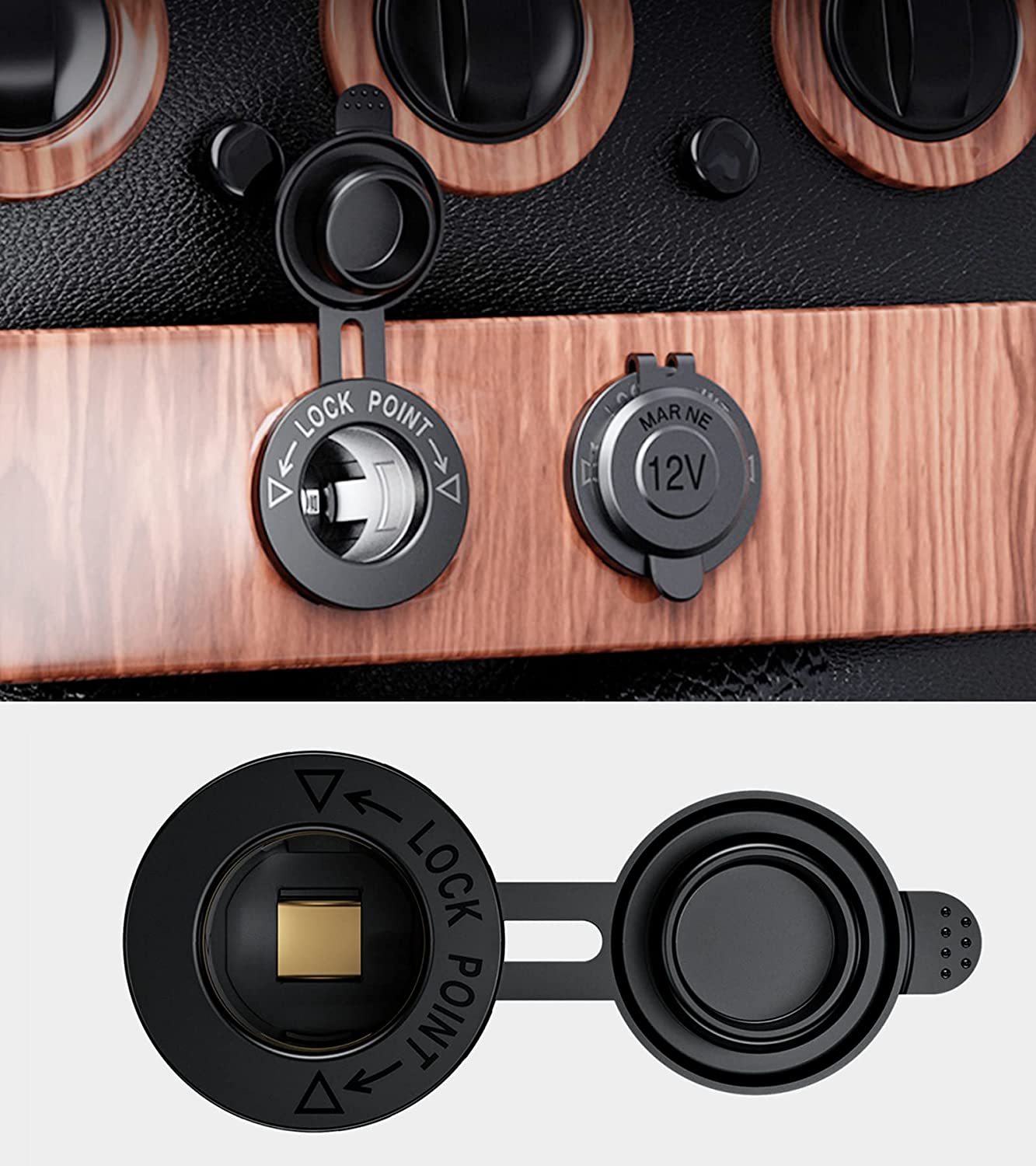 12V シガーライターソケット防水ソケット交換 DIY キットは、自動車、船舶、船舶オートバイに適用されます。