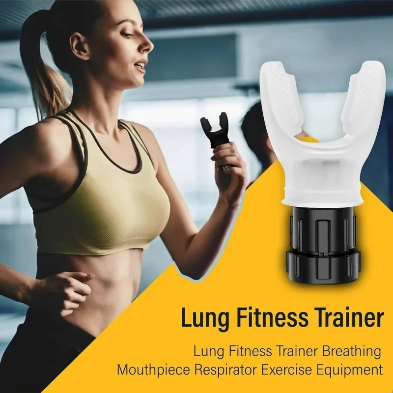 Attrezzatura per esercizi di fitness per la respirazione in silicone Dispositivo per esercizi di respirazione con resistenza regolabile per la gola portatile