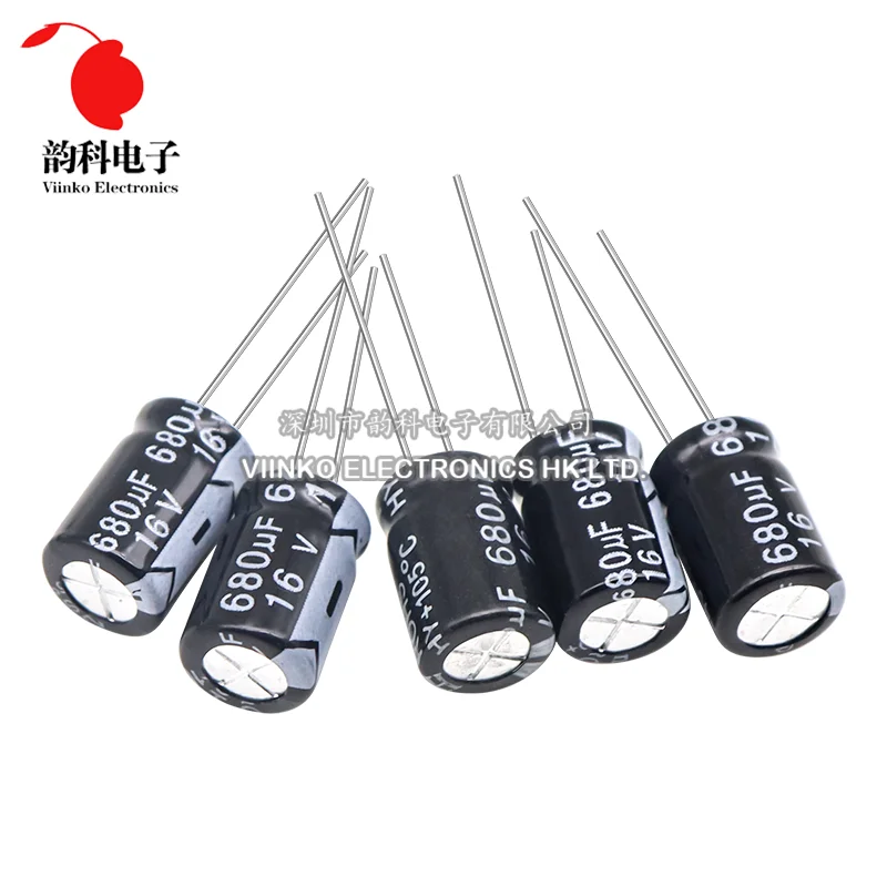 Condensador electrolítico de aluminio de 16V 10UF 22UF 33UF 47UF 100UF 220UF 470UF 680UF 1000UF 2200UF 3300UF 4700UF 6800UF 22000UF