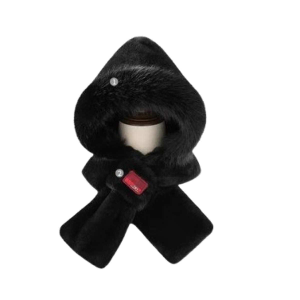 Plush Hat Scarf Men Winter Windproof Cycling Autumn Winter Warm Thickened Hooded Motorcycle Helmet Style Neck Warmer Accessories