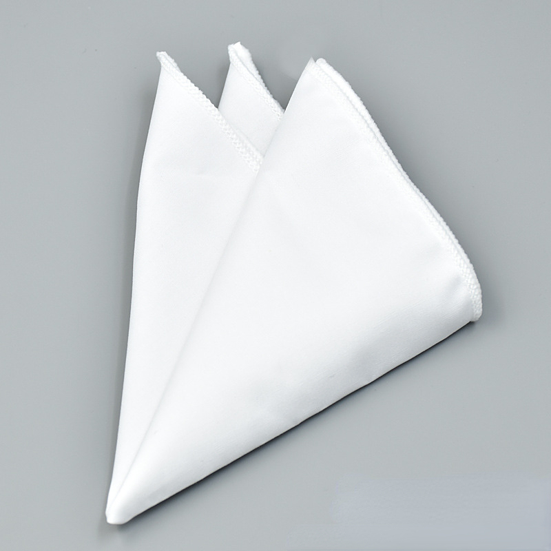 ผู้ชายอย่างเป็นทางการพ็อกเก็ตสแควร์ธุรกิจผ้าเช็ดหน้าสีขาวผ้าเช็ดตัว Solid Hanky งานแต่งงาน Chest Tie ชุดอุปกรณ์เสริม