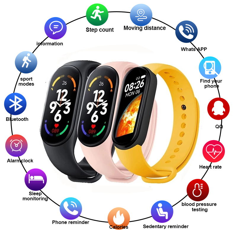 Cinturino per orologio per Xiaomi Mi Band 7 6 5 4 3 cinturino in silicone cinturini da polso MiBand 3/4 band5 band6 accessori Smartwatch