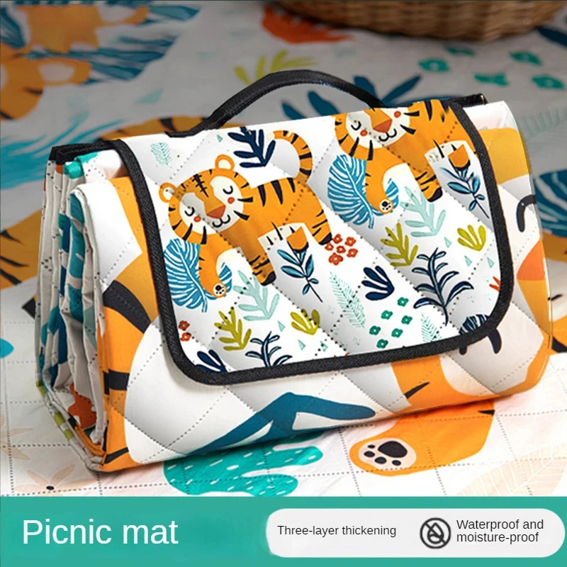 Outdoor Picnic Mat Baby Play Mat Large Back Waterproof Beach Blanket Portable Foldable Field Camping Mat for Travel Park