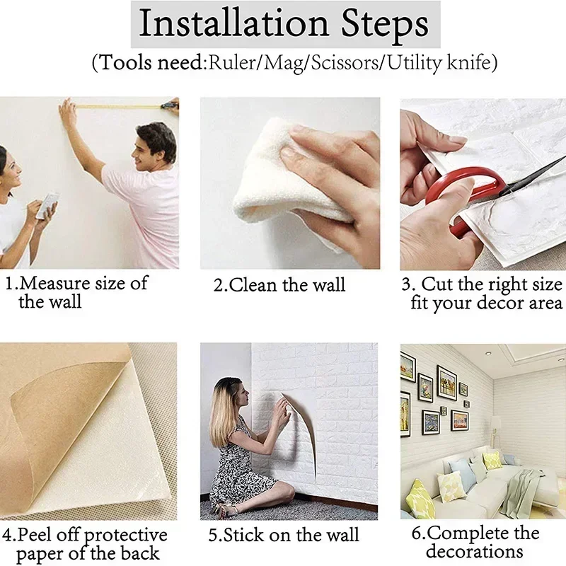 Papel de parede antigo para decoração, adesivo de parede 3D, impermeável, sala de estar e quarto, 70cm x 1 m, 5 m, 10m