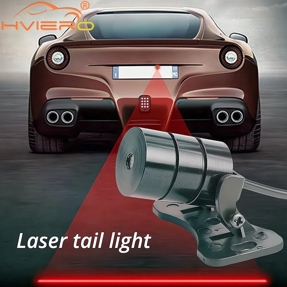 Liquidação_1 pçs carro led anti colisão laser luz da cauda 12v nevoeiro lâmpada tronco vermelho estroboscópio aviso freio estacionamento sinal de criação automóvel a