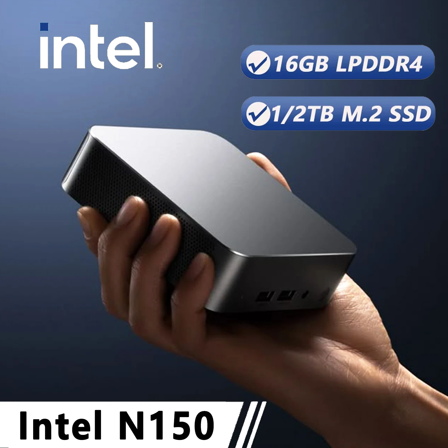 Mini PCIntel N150 Windows 11 16 GB RAM 12048 GB ROM N150 Micro computer desktop Mini PC WiFi dual-band