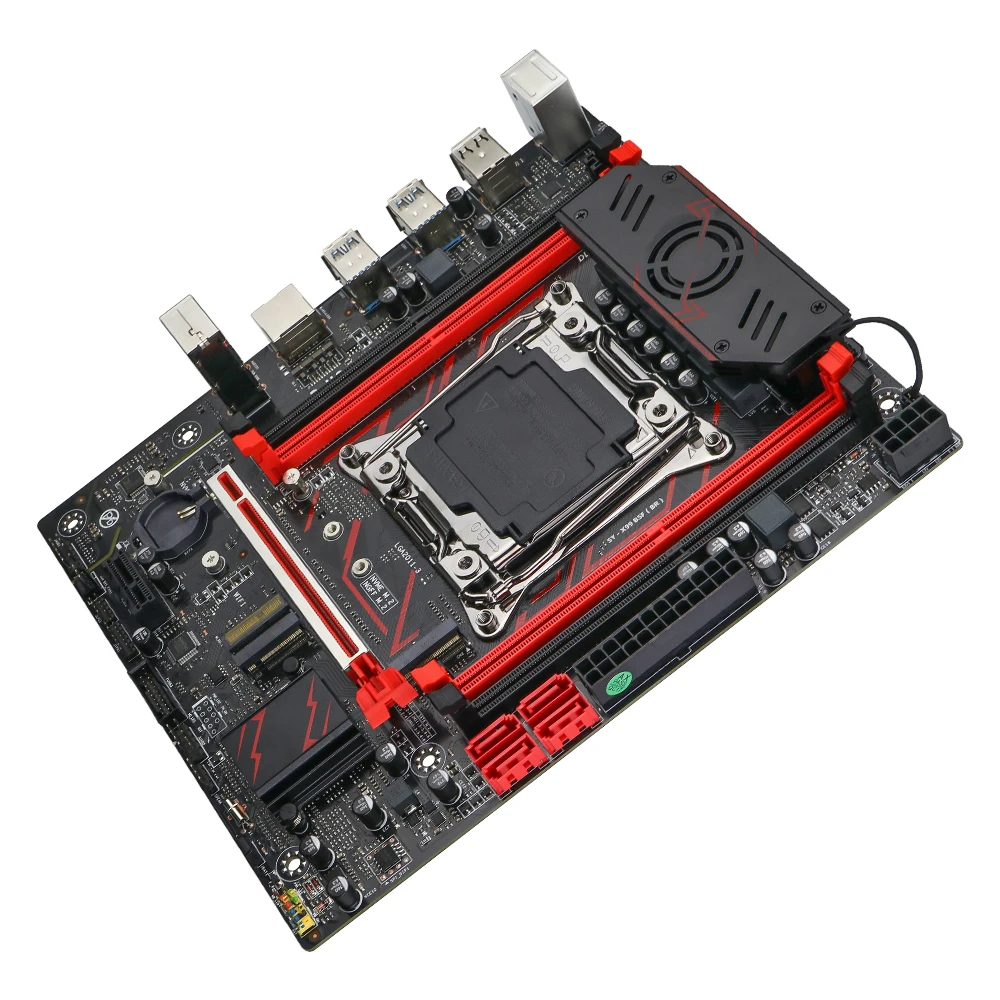 SOYO X99 Gaming Moederbord Set C612 Chipset TPM2.0 Pin met E5 2680 V4 CPU & DDR4 16G (2*8G) 2133MHz RAM PCIE3.0 voor Desktop PC