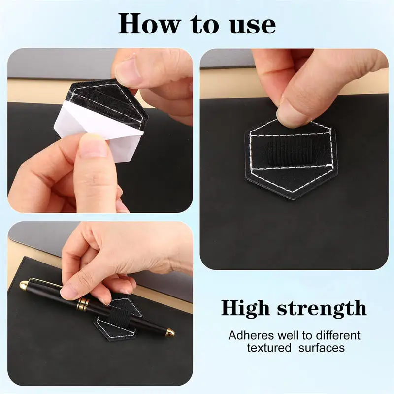 PU Selbstklebender Stifthalter IPad Kapazitiver Stifthalter Gummiband Computer Selbstklebender Stifthalter Schreibwaren-Organizer