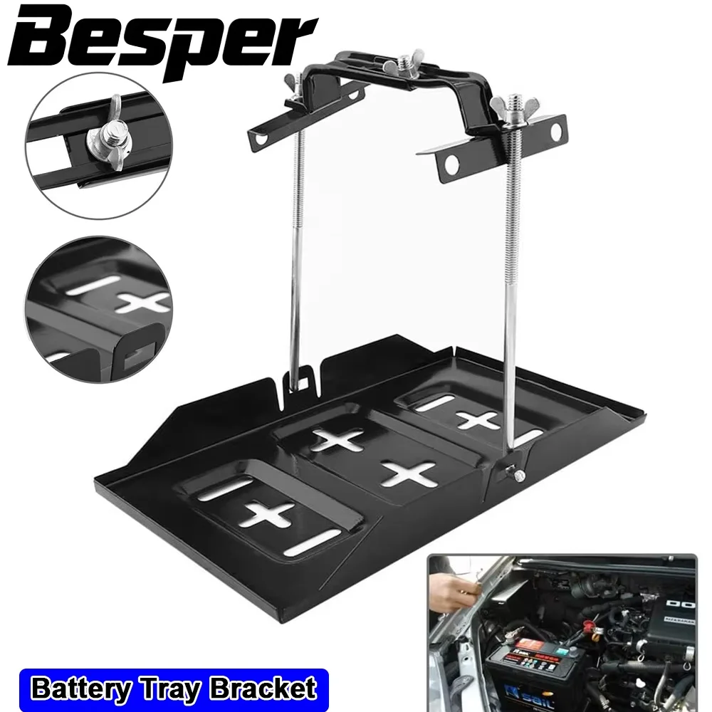 Universal 27 cm Batterie Tablett Halterung Lagerung Batterie Halter Tablett Halterung Halten Unten Clamp Halterung Kit Auto Zubehör für Auto SUV