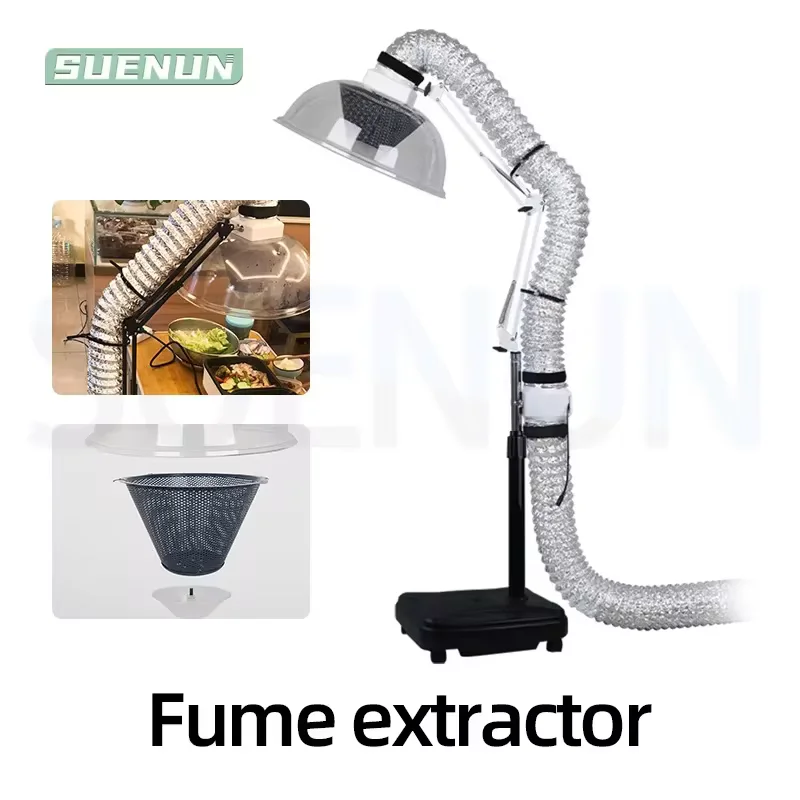 Household Smoke Exhaust Machine Barbecue Hood Kitchen Exhaust Smoke Machine Hot Pot Air Cappa Aspiratirce Extractor