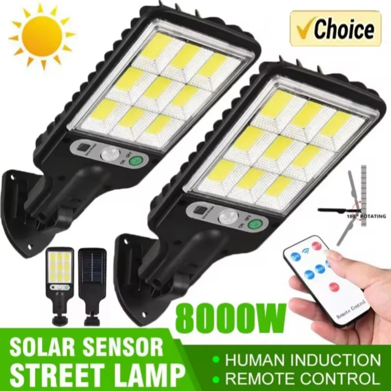 Lampada da parete a LED per esterni solare con corpo umano Impermeabile 3 modalità di induzione per giardino Terrazza Garage Cortile e illuminazione stradale