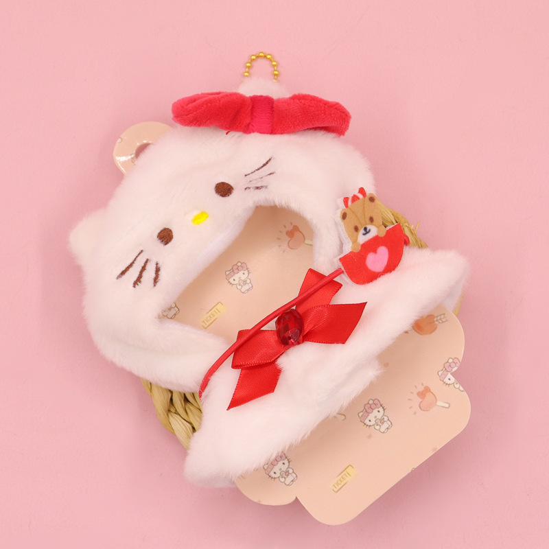 Sanrio Puppe ändert Kleidung Kawaii Anime Hello Kitty Kuromi Melody Cinnamoroll Puppe Cape süße Cartoon gefüllte Puppe neue Kleidung