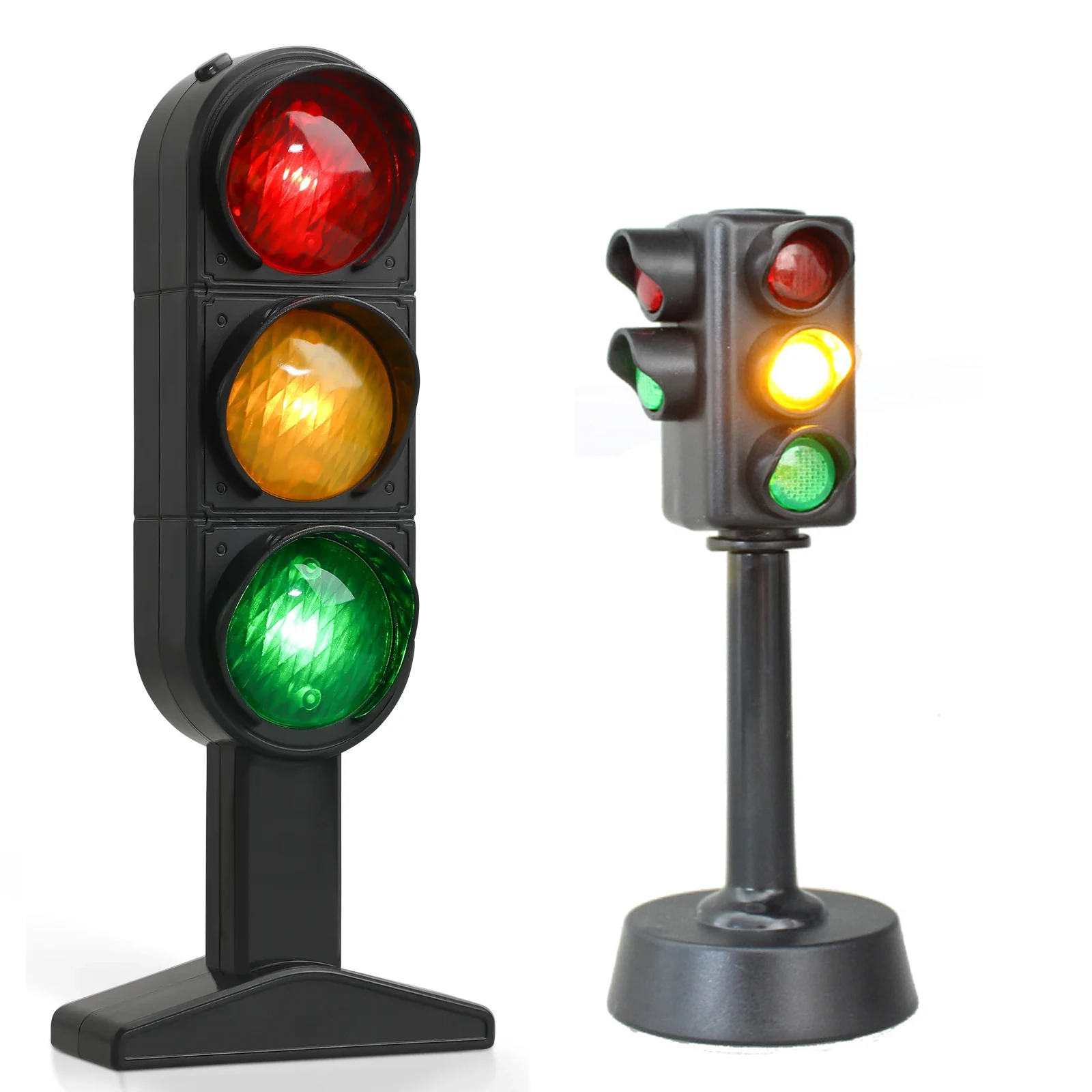 1pc Segnali semaforici Giocattolo Semaforo Base della lampada Simulazione Luce stradale Semaforo di sicurezza Ornamenti per il trasporto domestico