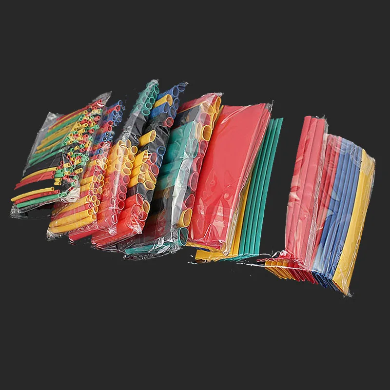 127-560pcs 열 수축 튜브 내열성 튜브 열 수축 포장 키트 절연 열 수축 케이블 전기 와이어