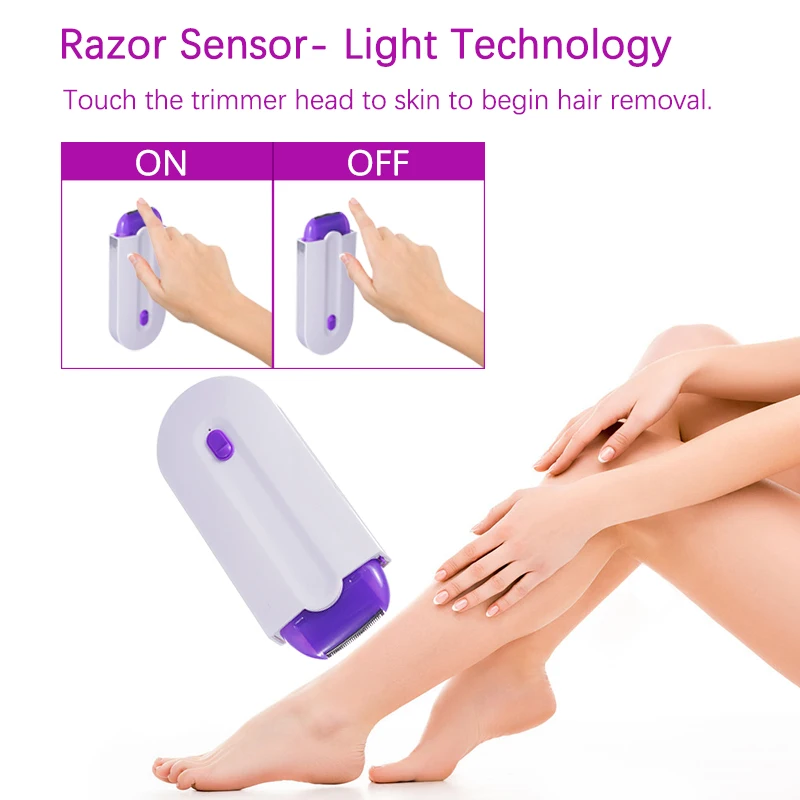 Kit de depilación indolora profesional, depiladora láser táctil recargable por Usb, cuerpo, cara, piernas, Bikini, afeitadora