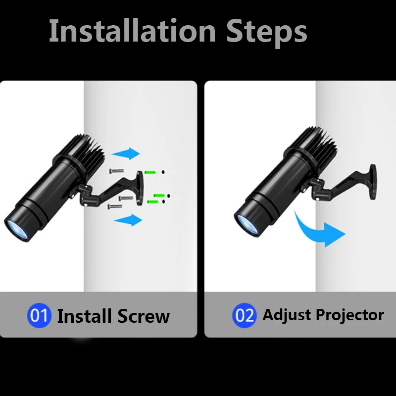 15-35W Custom Led Hd Outdoor Door Head Projector Waterproof IP65 Static Advertising Light Projection Lamp Gobo Logo Projector