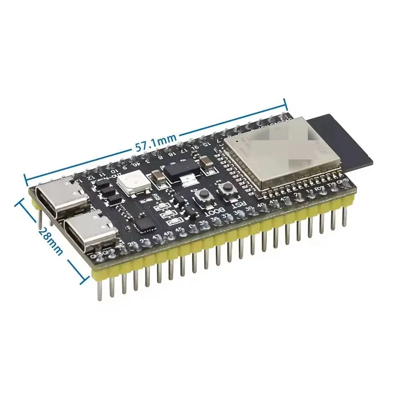 The ESP32 S3 core board is equipped with the 1-N16R8 ESP32-S3-DevKITC-1 module development board