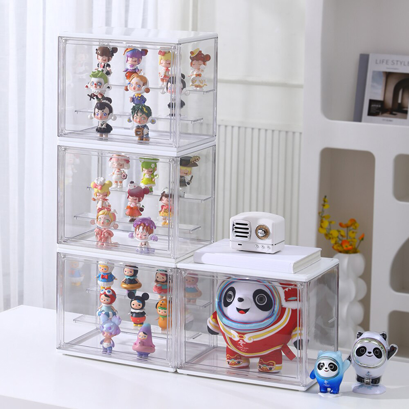 Blind Box Model Hand-made Display Box Ornaments Up To Transparent Storage Box Toy Building Blocks Dust-proof Rack