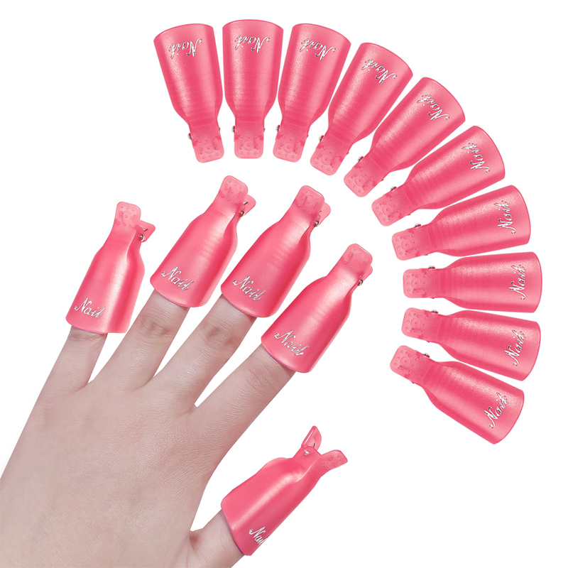10 szt./worek Kolorowe Akrylowe Nakładki do Manicure Art Dip Clip do Czyszczenia Paznokci Manicure Żel UV Lakier do Paznokci Dip Wrapping Tool Finger