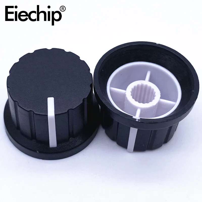 5pcs Two-color Knob Caps 24x15mm Potentiometer Knob Caps Plastic Knob Caps Plum Blossom Axis Knob Hats Straw Knob Hats