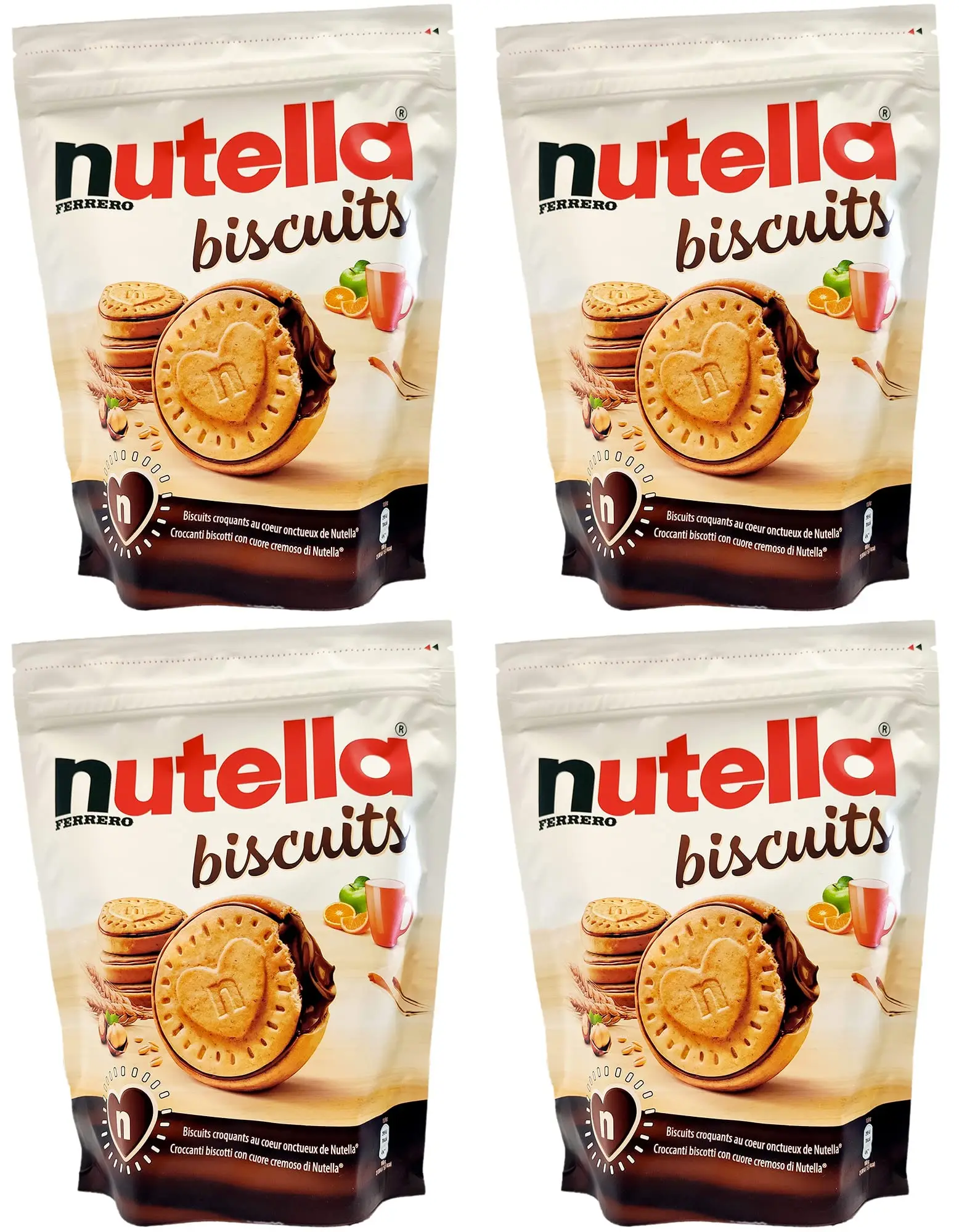 4 BISCUITS NUTELLA DE 304 GR-A GRAND HEART LE BISCOT AVEC LE HEART DE NUTELLA