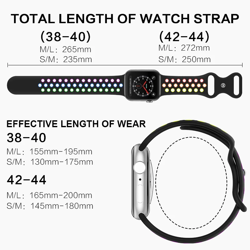 Silicone Strap for Apple Watch Band 44mm 40mm 45mm 41mm 49mm 42mm 38 Sport Bracelet IWatch Series 10 9 8 7 SE 6 5 4 Ultra 1 2 3