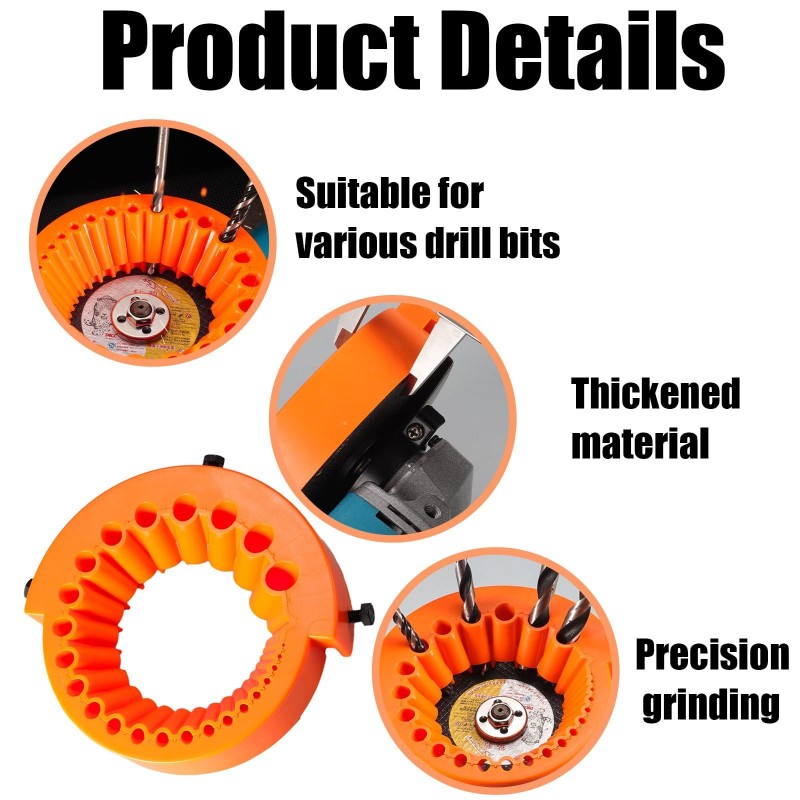 Multipurpose Drill Bit Grinding Sharpener Polishing Grinding Tool 125mm Angle Grinder Powered Tool Parts For 2-13mm Drill Bits