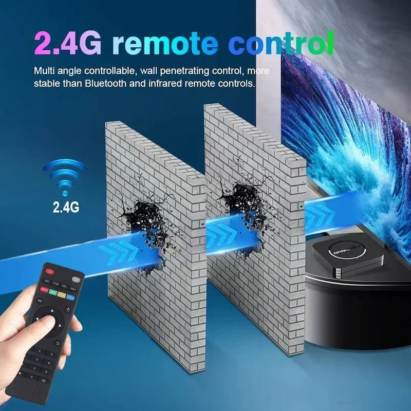Q3 Android 14 TV Box 8K Set Top Box Allwinner H3 HD 4K 2.4G Wifi 4GB 64GB Smart Streaming Media Player Google Play Youtube